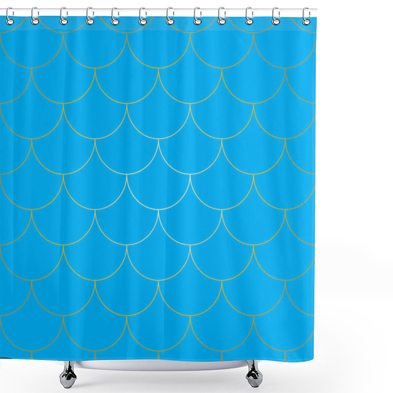 Personality  Mermaid Scales. Fish Squama. Scale Pattern. Shower Curtains