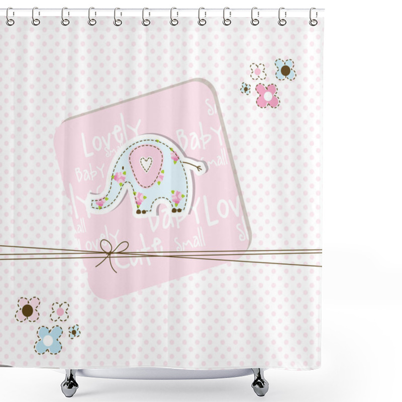 Personality  Baby Shower Card Shower Curtains