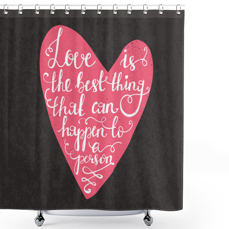 Personality  Handdrawn Typography Poster Shower Curtains