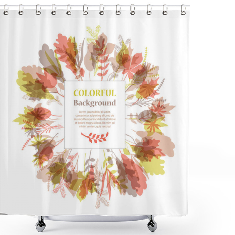 Personality  Autumnal Round Frame. Wreath Of Autumn Leaves. Shower Curtains