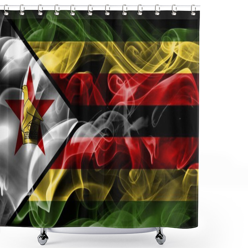 Personality  Zimbabwe Smoke Flag Shower Curtains