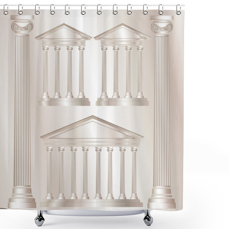 Personality  Greek Columns Shower Curtains