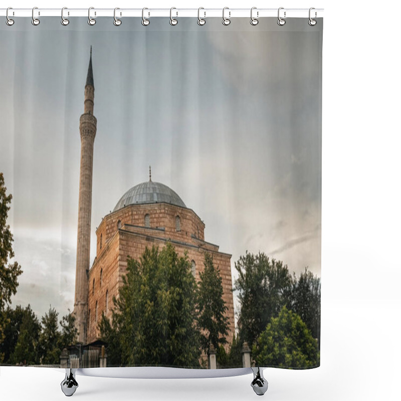 Personality  Mustafa Pasha Mosque In The Old Tow Of Skopje North Macedonia Shower Curtains