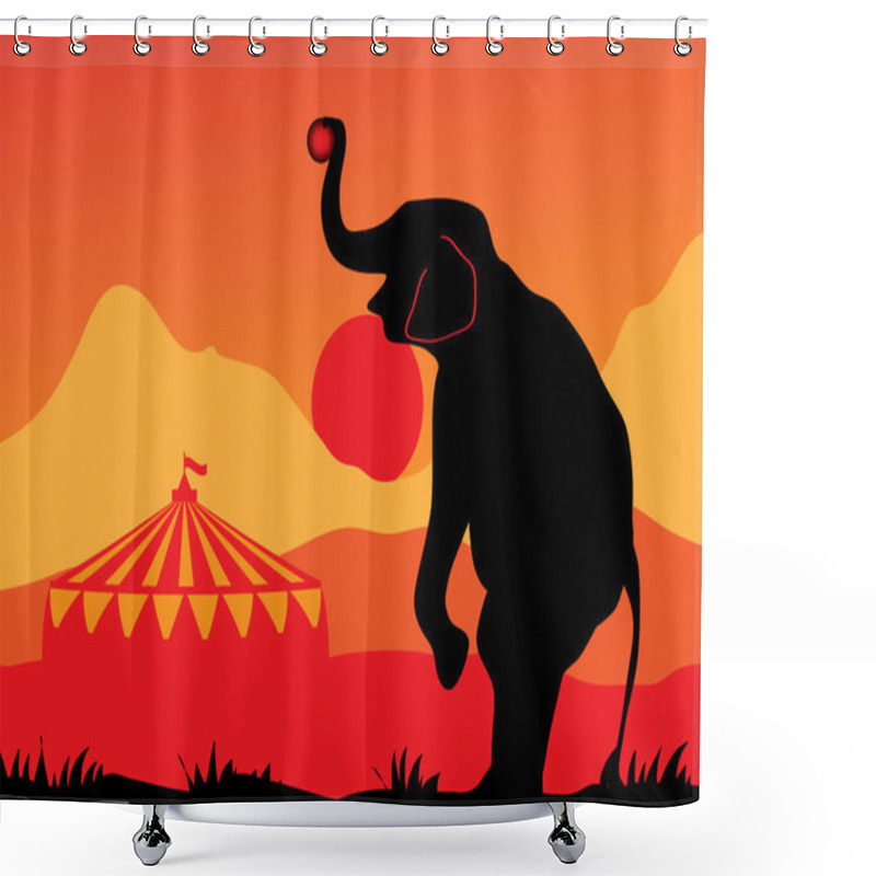 Personality  Circus Elephant Shower Curtains