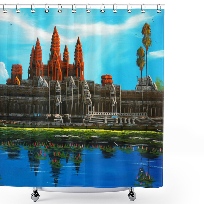 Personality  Angkor Thom At Siem Reap, Cambodia Shower Curtains