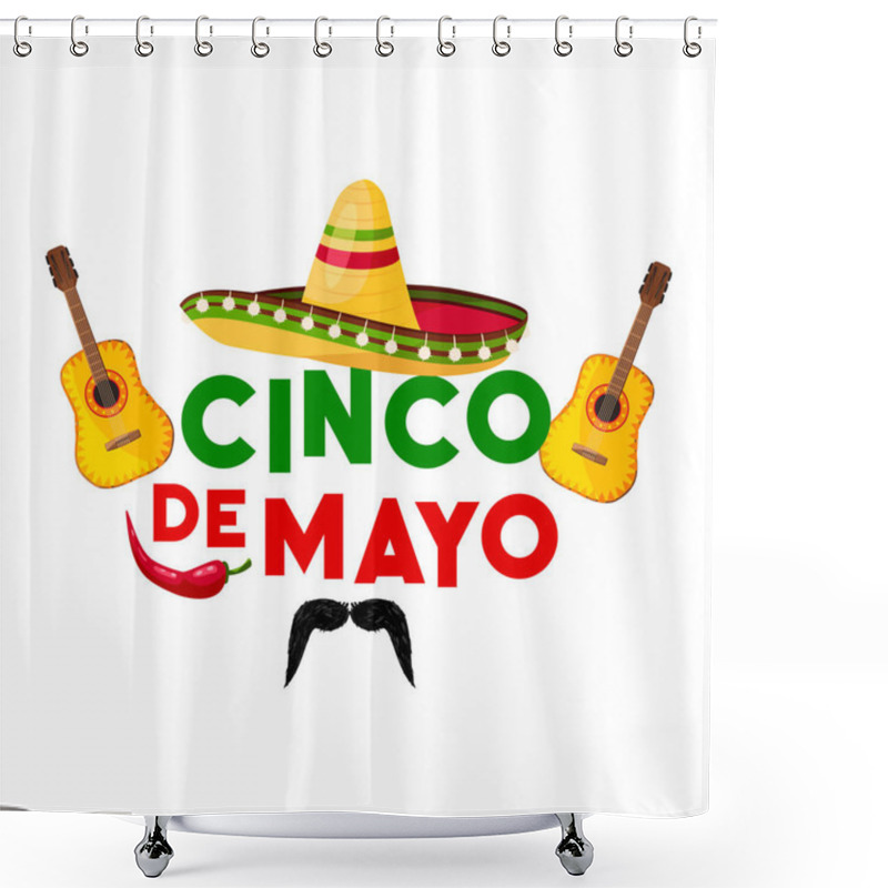 Personality  Mexican Cinco De Mayo Fiesta Party Greeting Card Shower Curtains