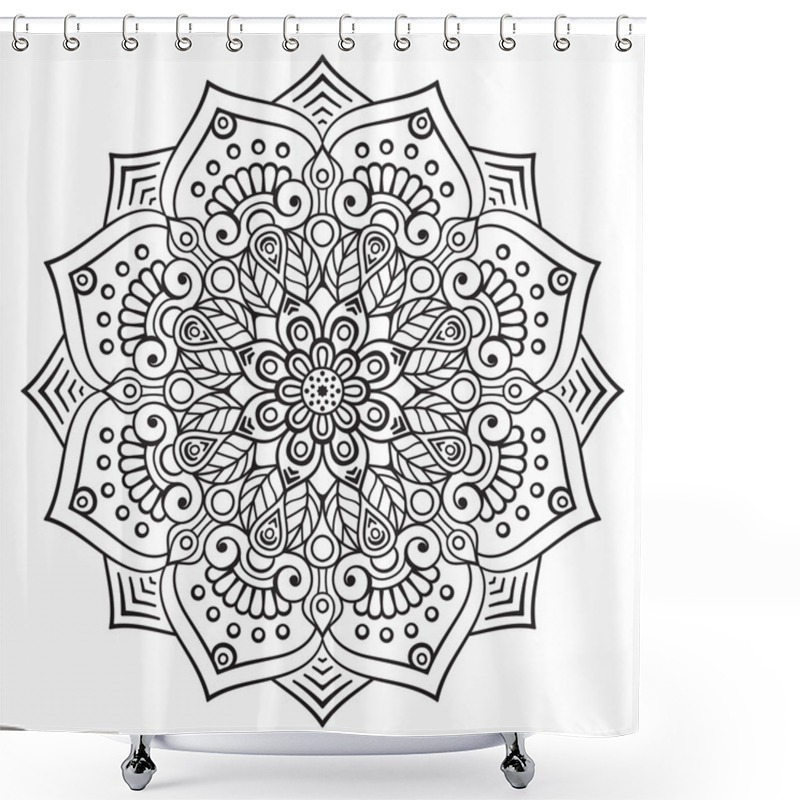 Personality  Vector Indian Mandala Shower Curtains