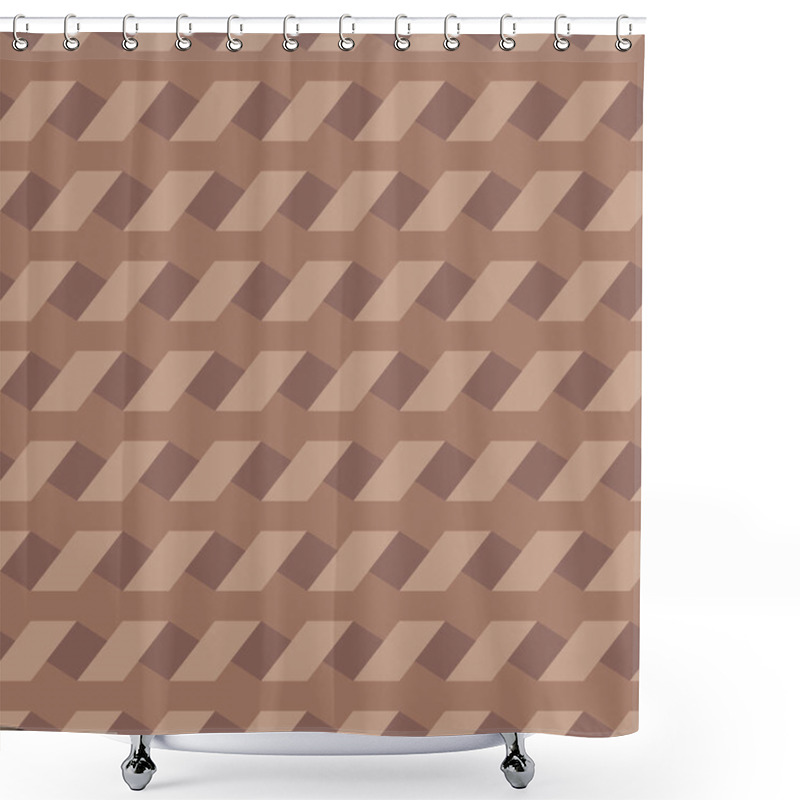 Personality  Geometric Seamless Pattern. Monochromatic Psychedelic Surface Design Of Geometrical Shapes Shower Curtains