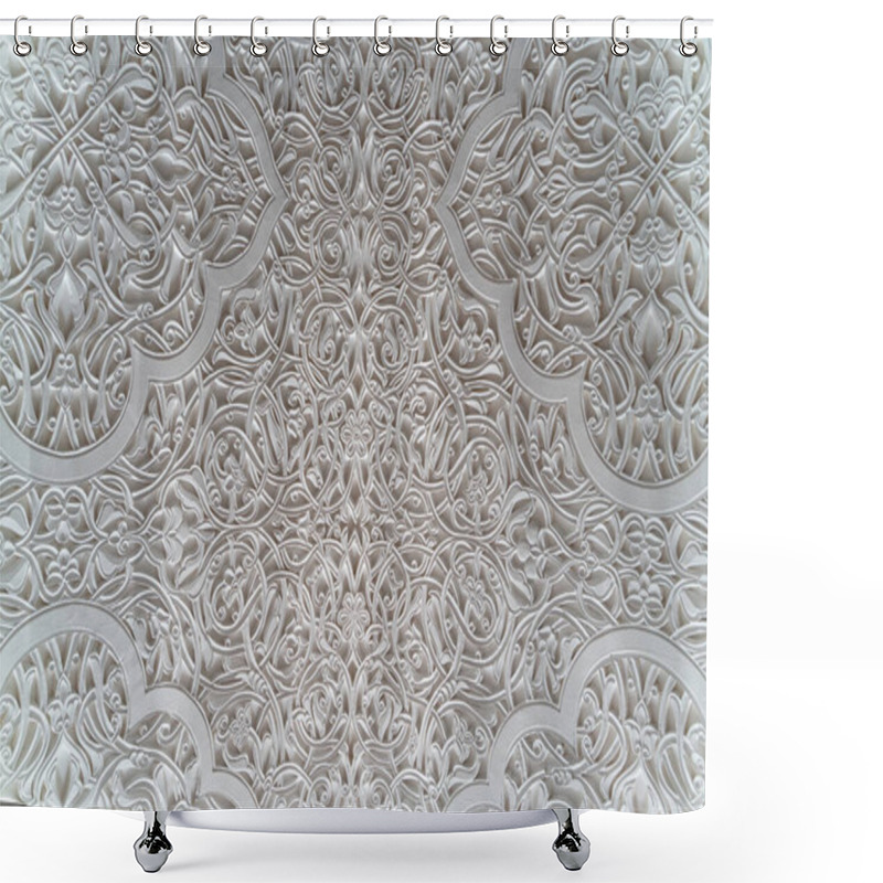 Personality  The Traditional Ancient Ceiling In Khiva Hotel Shower Curtains