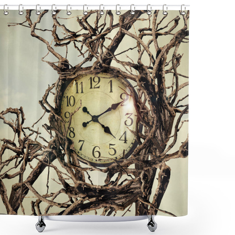 Personality  Nature And Time Shower Curtains