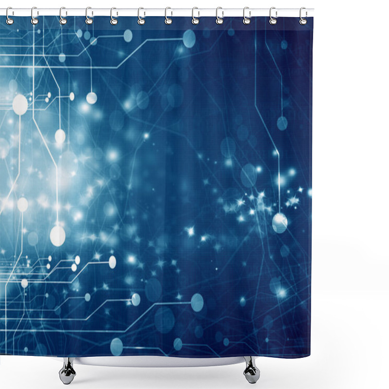 Personality  Technology Background Shower Curtains