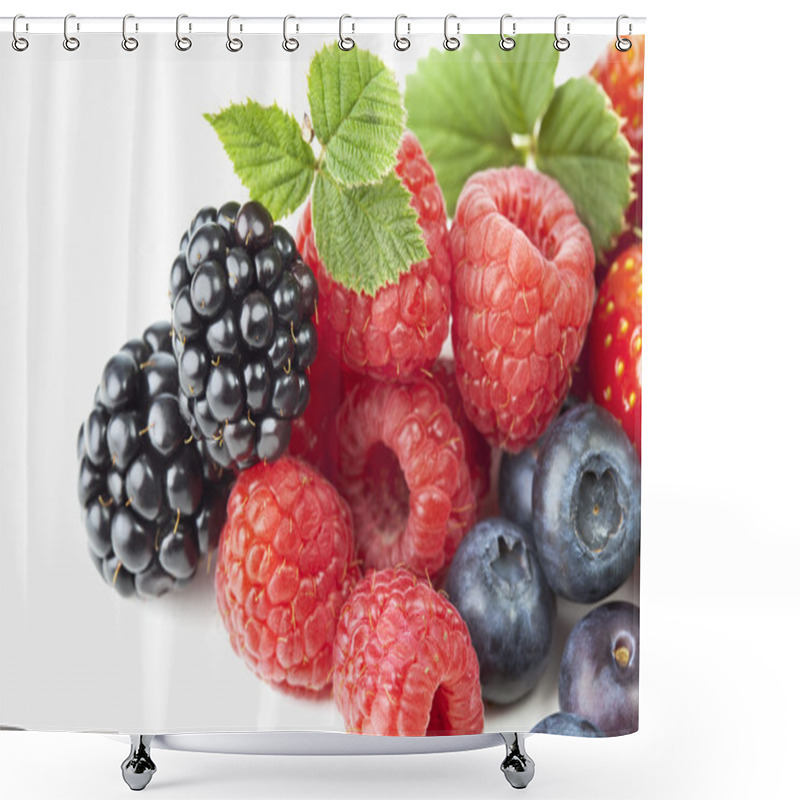 Personality  Close-up View Of Fresh Berries Shower Curtains