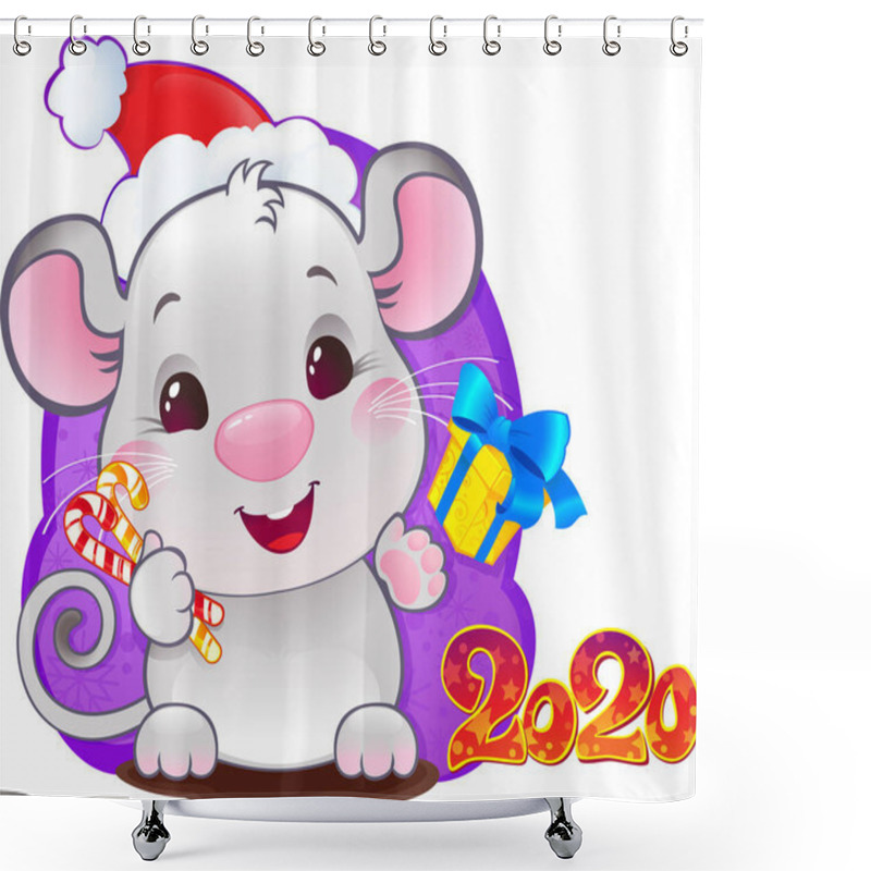 Personality  White Metal Rat - Symbol Of Chinese Horoscope For New 2020 Year. Shower Curtains