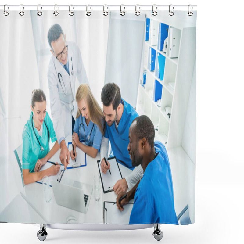 Personality  Doctors Having Conversation Shower Curtains