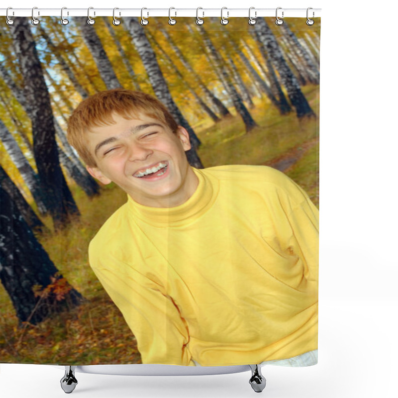 Personality  Laughing Boy Shower Curtains