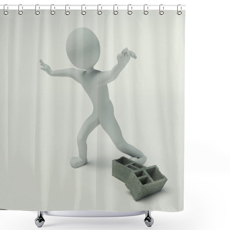 Personality  Stumble Shower Curtains