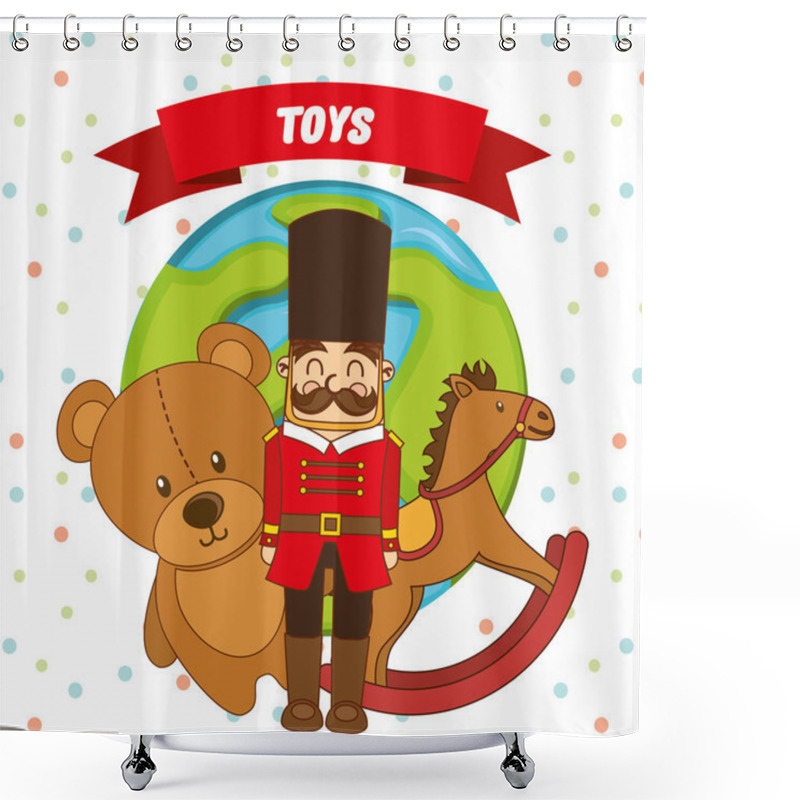 Personality  Children Toys Design Shower Curtains