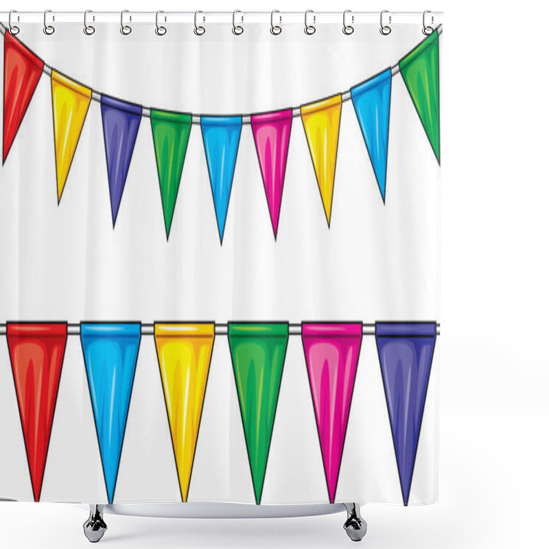 Personality  Party Flags (party Pennant Bunting, Bunting Flags) Shower Curtains