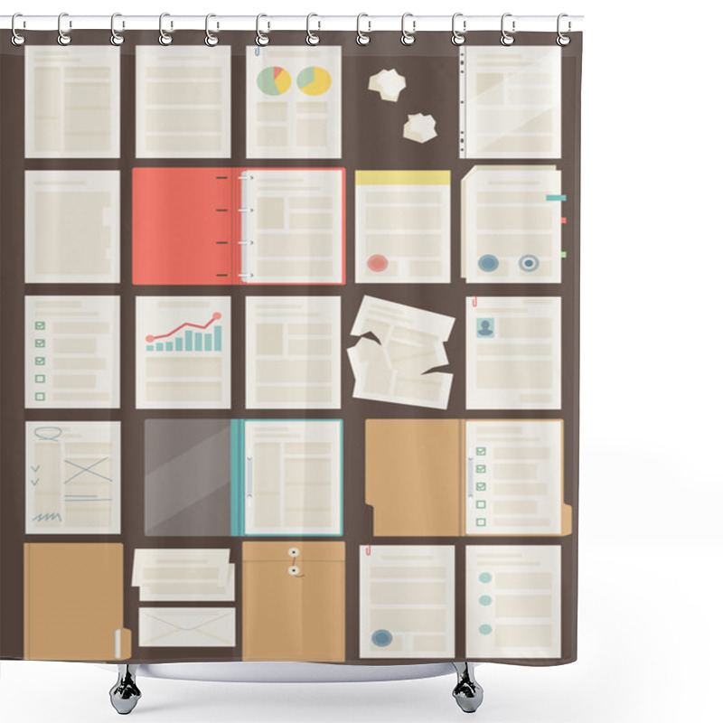 Personality  Business Documents Shower Curtains