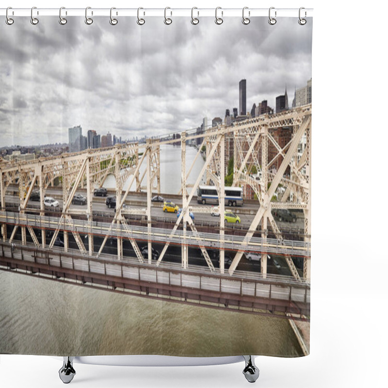 Personality  Queensboro Bridge, New York, USA. Shower Curtains