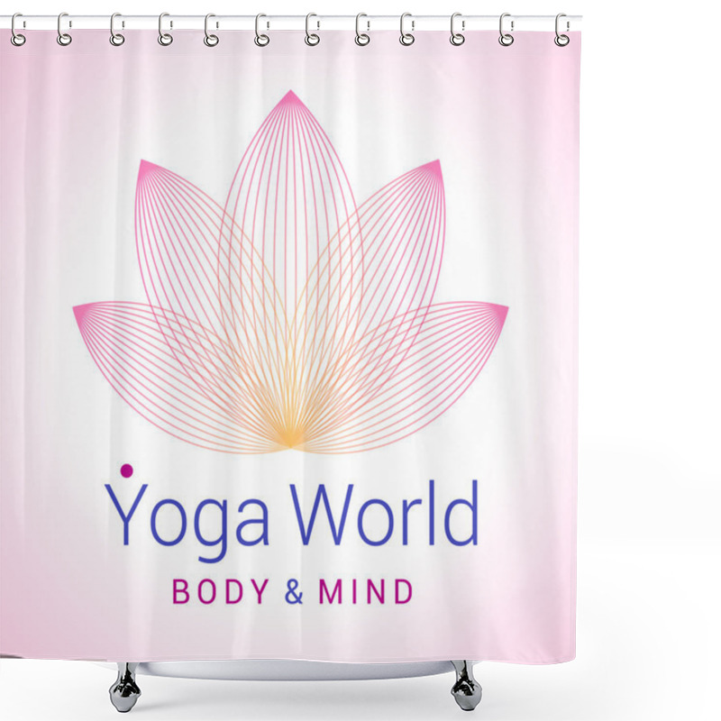 Personality  Lotus Flower As Symbol Of Yoga Shower Curtains