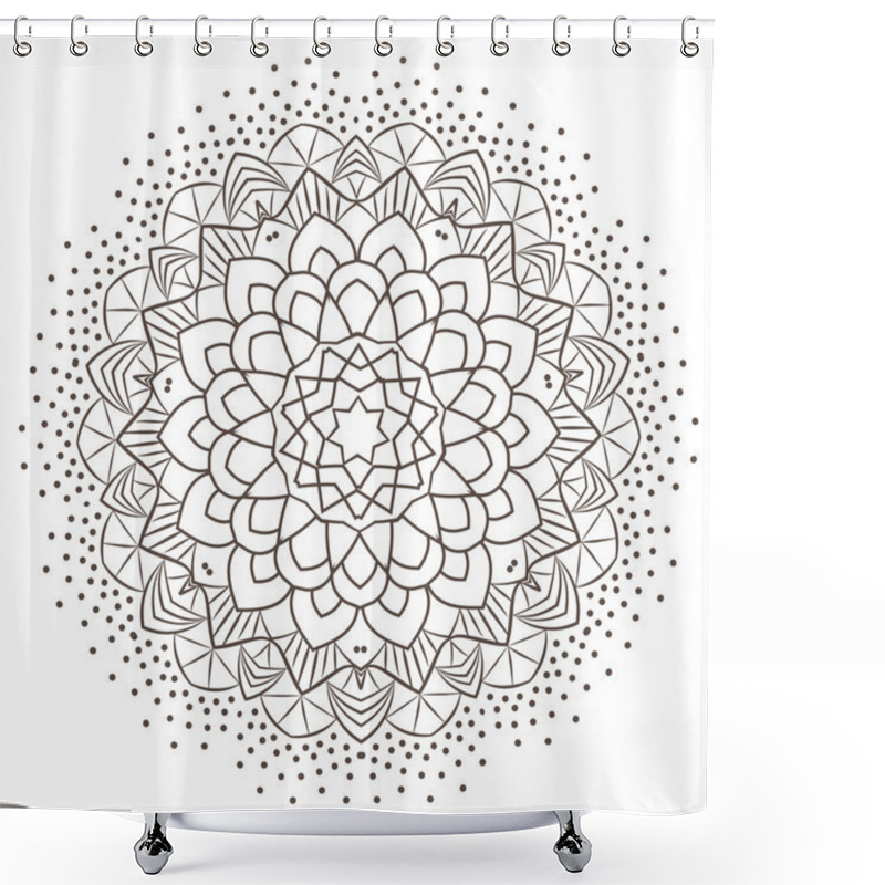 Personality  Ethnic Fractal Mandala Shower Curtains