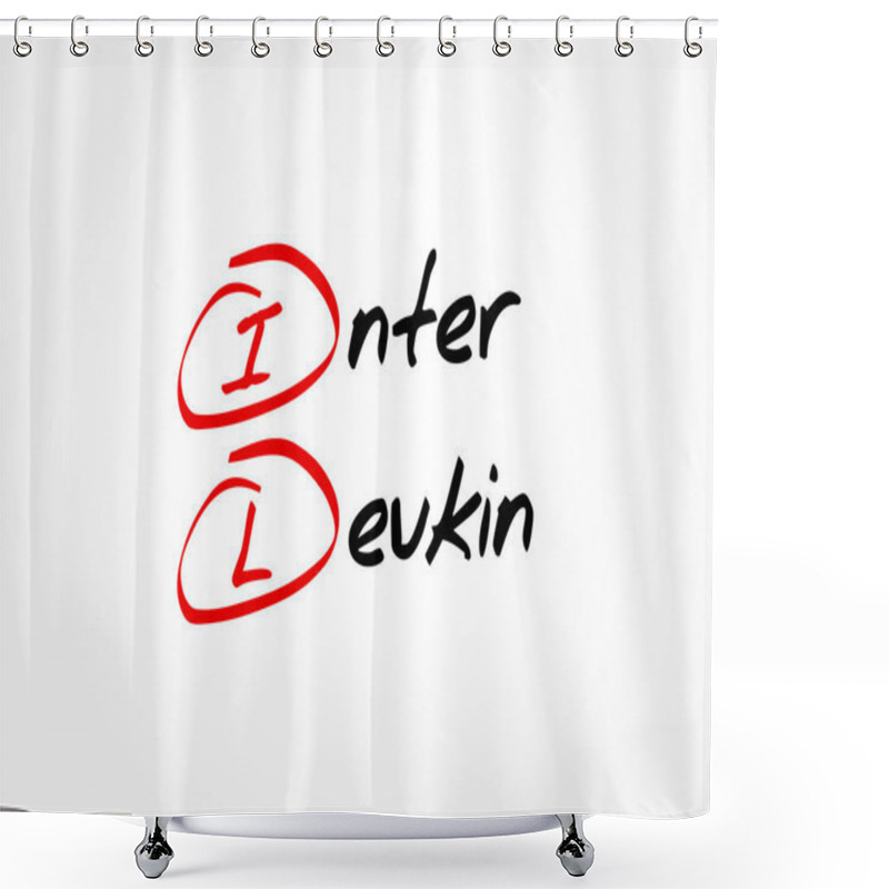 Personality  IL - Interleukin Acronym, Concept Shower Curtains