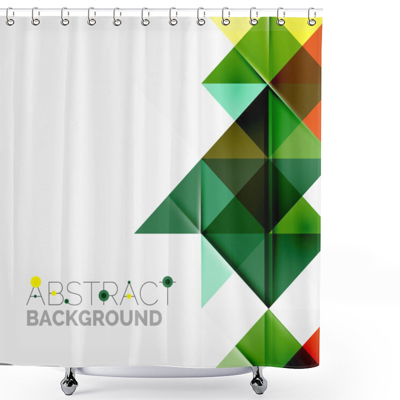 Personality  Abstract Geometric Background. Modern Overlapping Triangles Shower Curtains