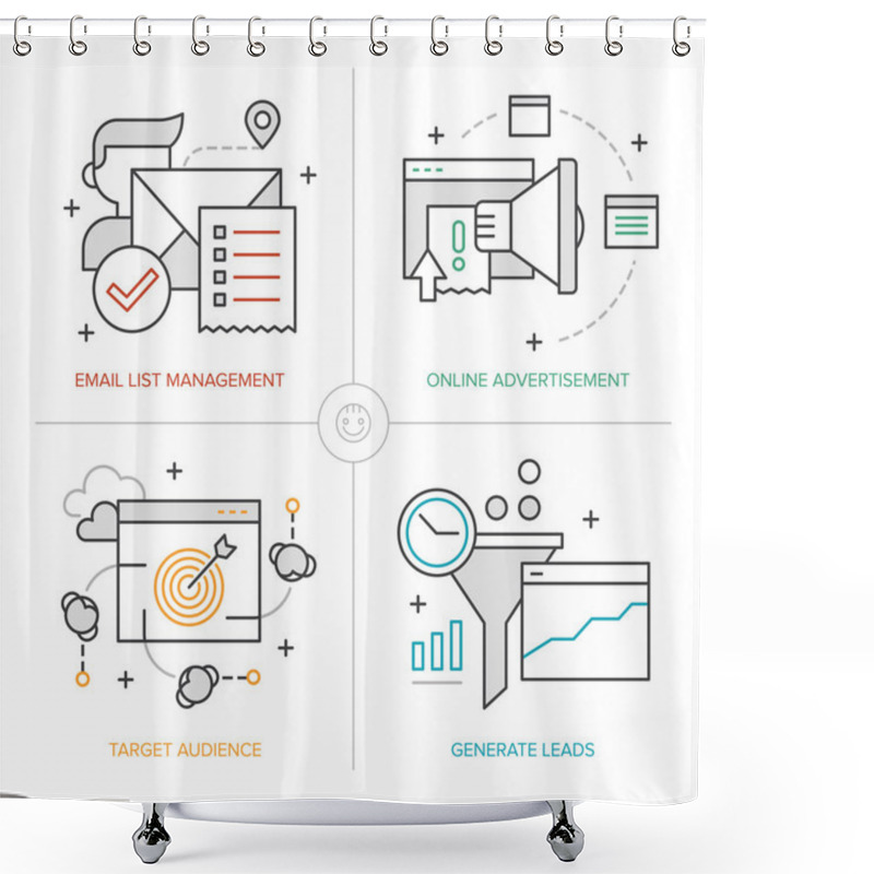 Personality  Online Marketing Technologies Shower Curtains