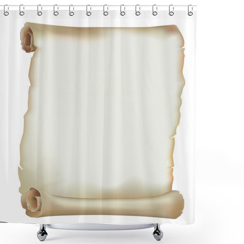 Personality  Old Paper Scroll Shower Curtains