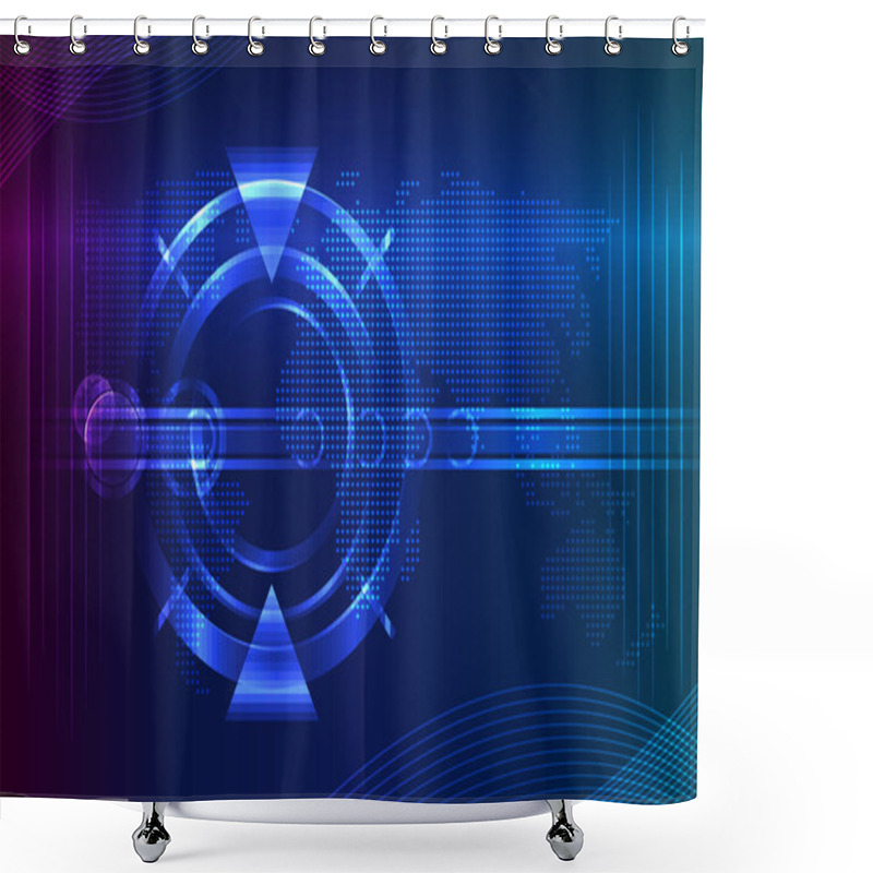 Personality  Abstract Technology Background. Shower Curtains