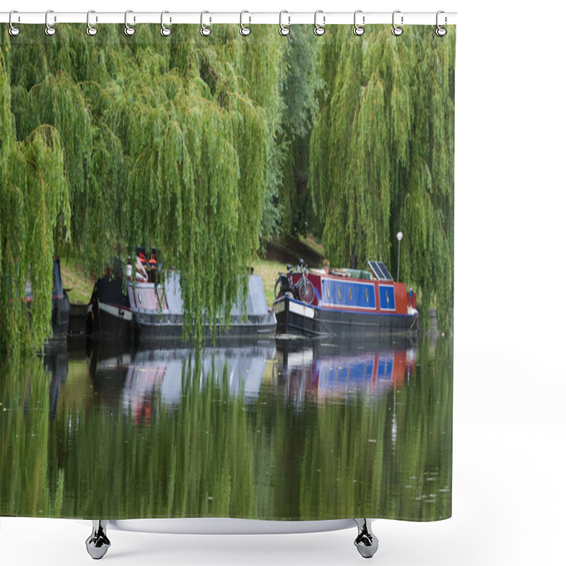 Personality  Narrow Boat Barge (Cambridge, UK) Shower Curtains