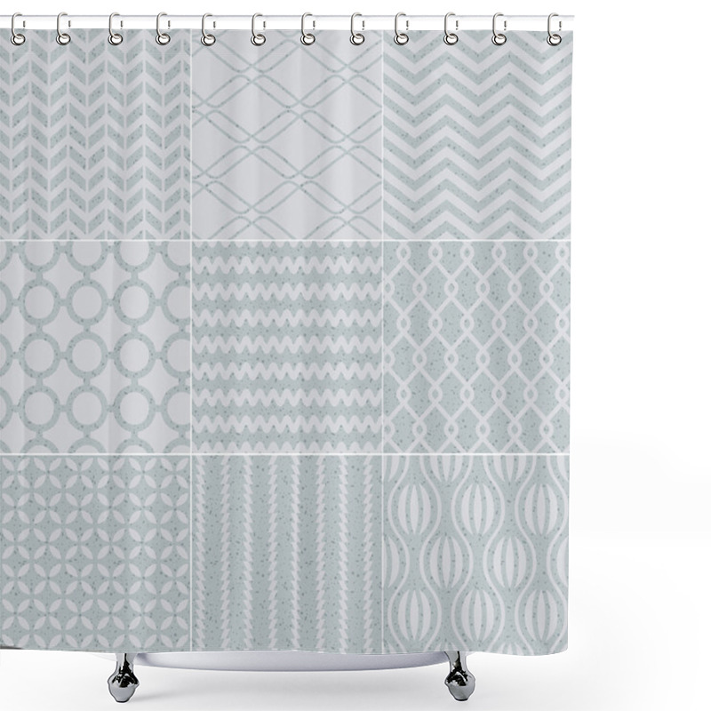 Personality  Seamless Geometric Abstract Pastel Pattern Shower Curtains