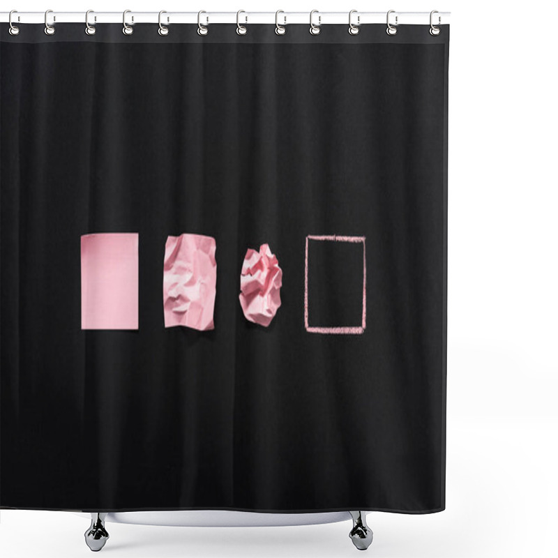 Personality  Pink Blank Notes In Different States Shower Curtains