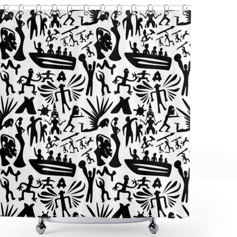 Personality  African Seamless Pattern Shower Curtains