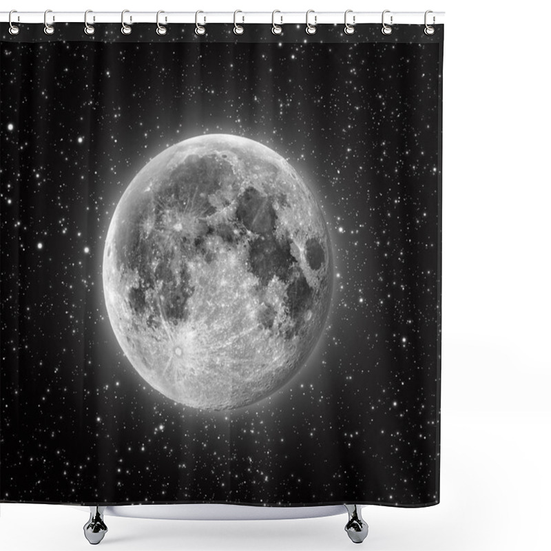 Personality  Full Moon  Shower Curtains