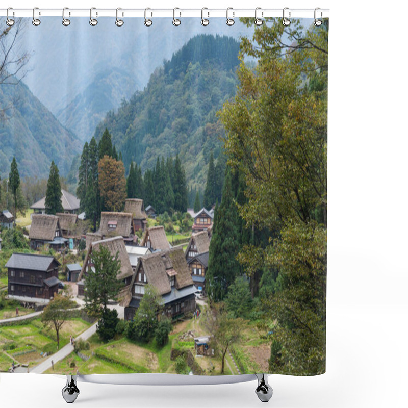 Personality  Shirakawago Old Village In Japan Shower Curtains