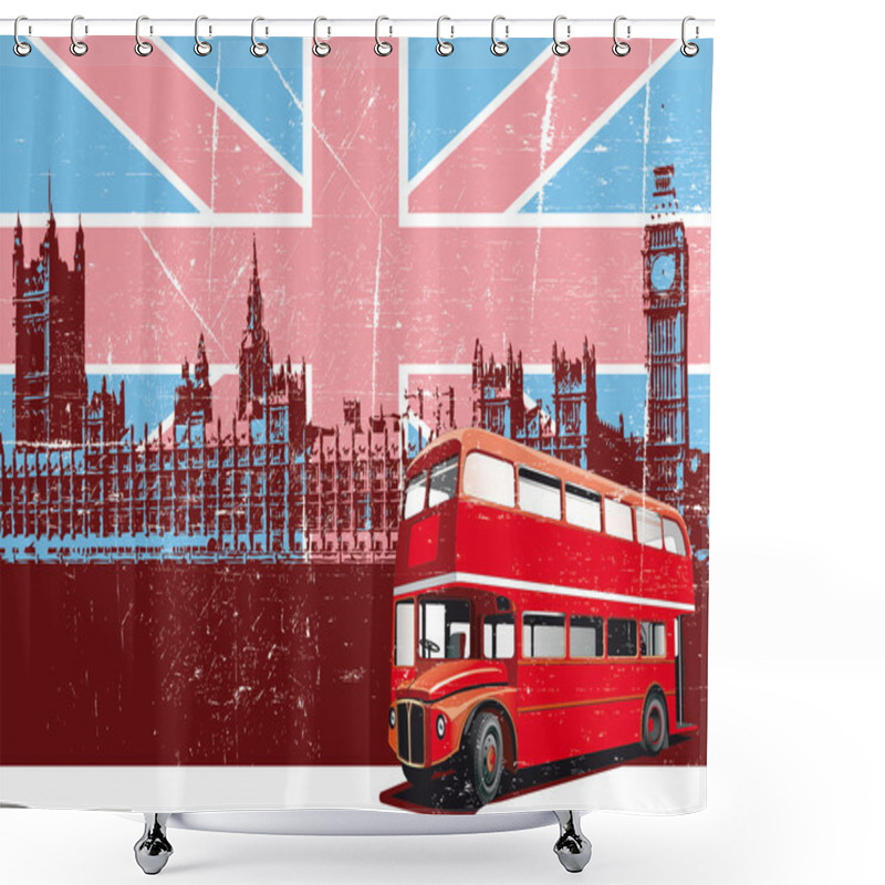 Personality  English Style Poster Shower Curtains