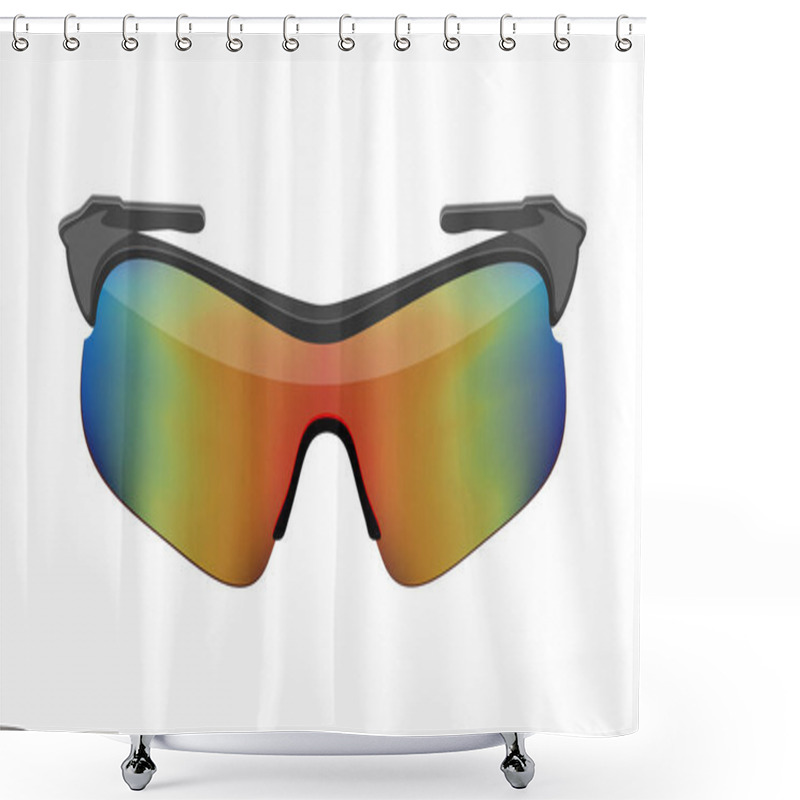 Personality  Sports Glasses Vector Realistic Illustration Shower Curtains