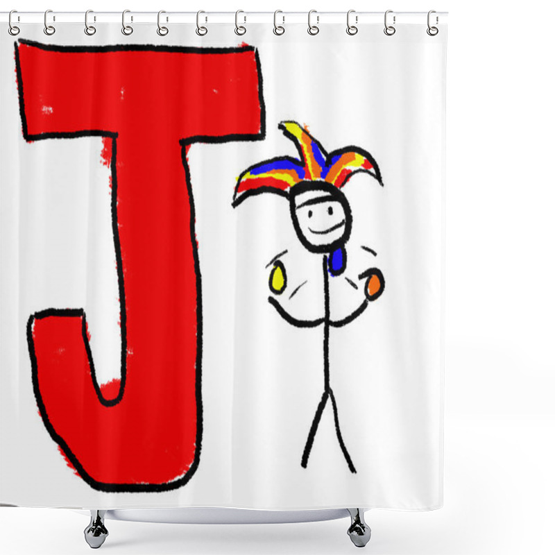 Personality  Letter J Shower Curtains