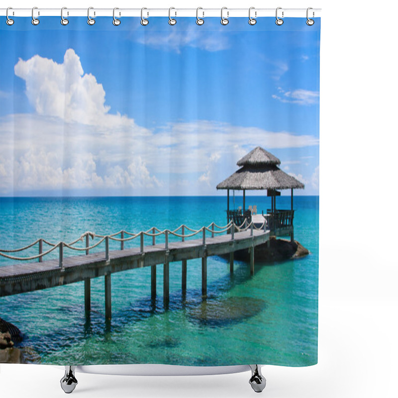 Personality  Beautiful Tropical Beach In Thailand Shower Curtains