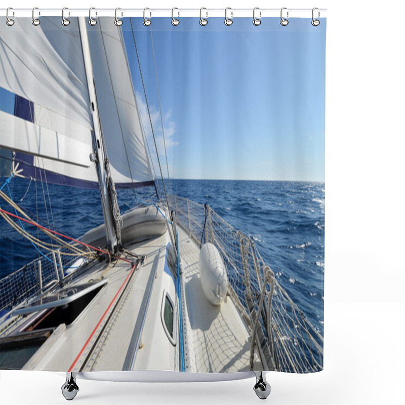 Personality  Sailing Yacht Shower Curtains