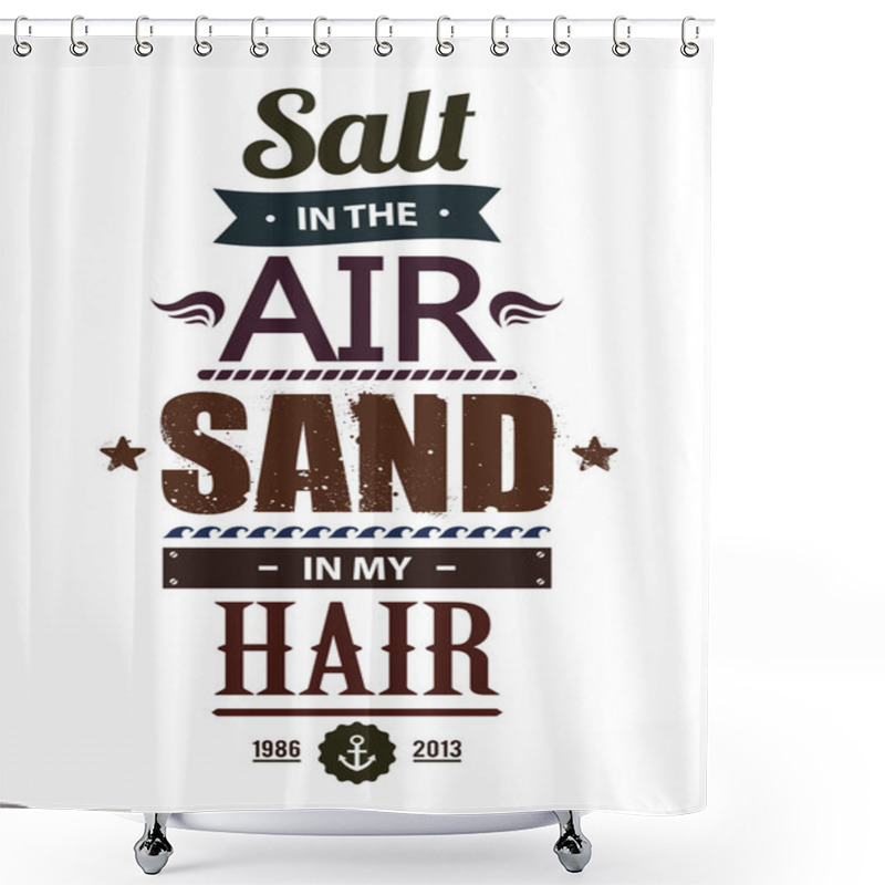 Personality  Summer Typography Shower Curtains