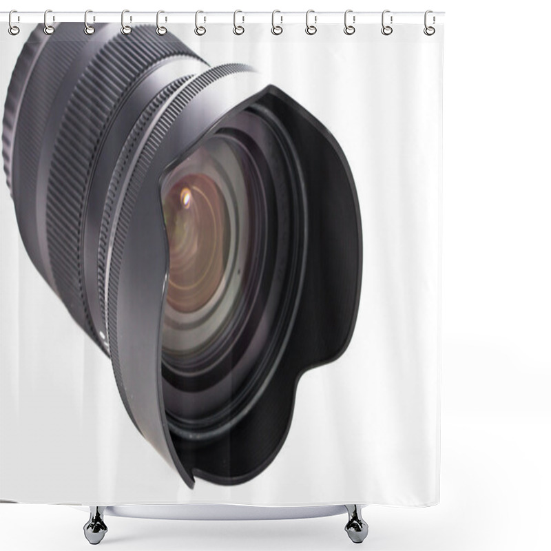 Personality  Close Up Of Camera Lens Shower Curtains