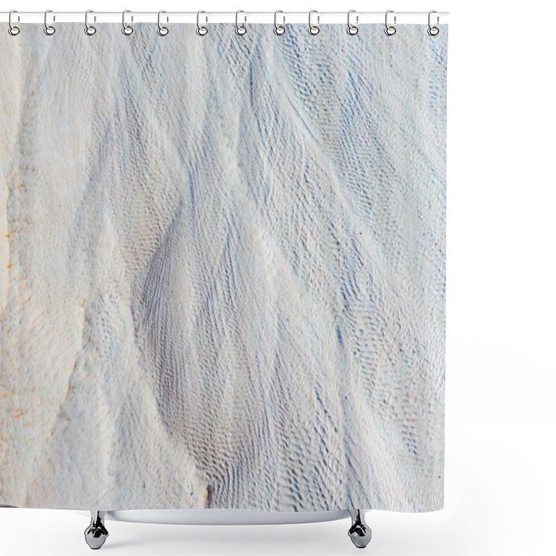 Personality  White Lime Deposits In Pamukkale Closeup Shower Curtains