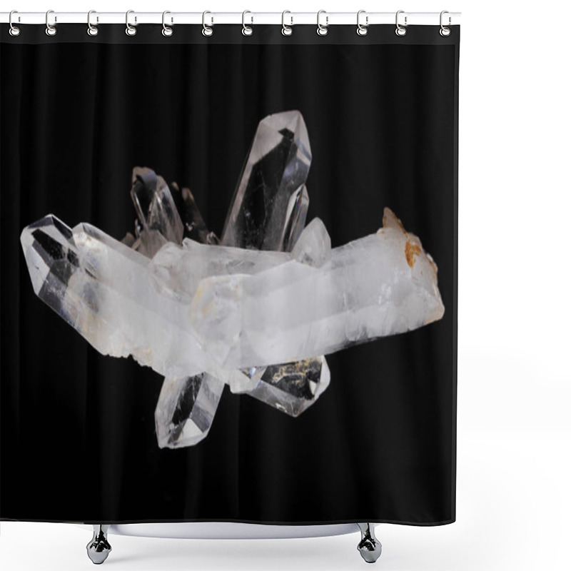 Personality  Crystal Isolated On The Black Background Shower Curtains