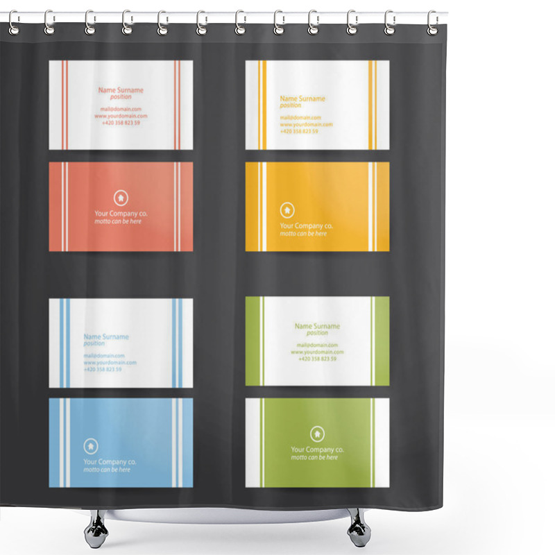 Personality  Pack Of Minimal Business Cards. Shower Curtains