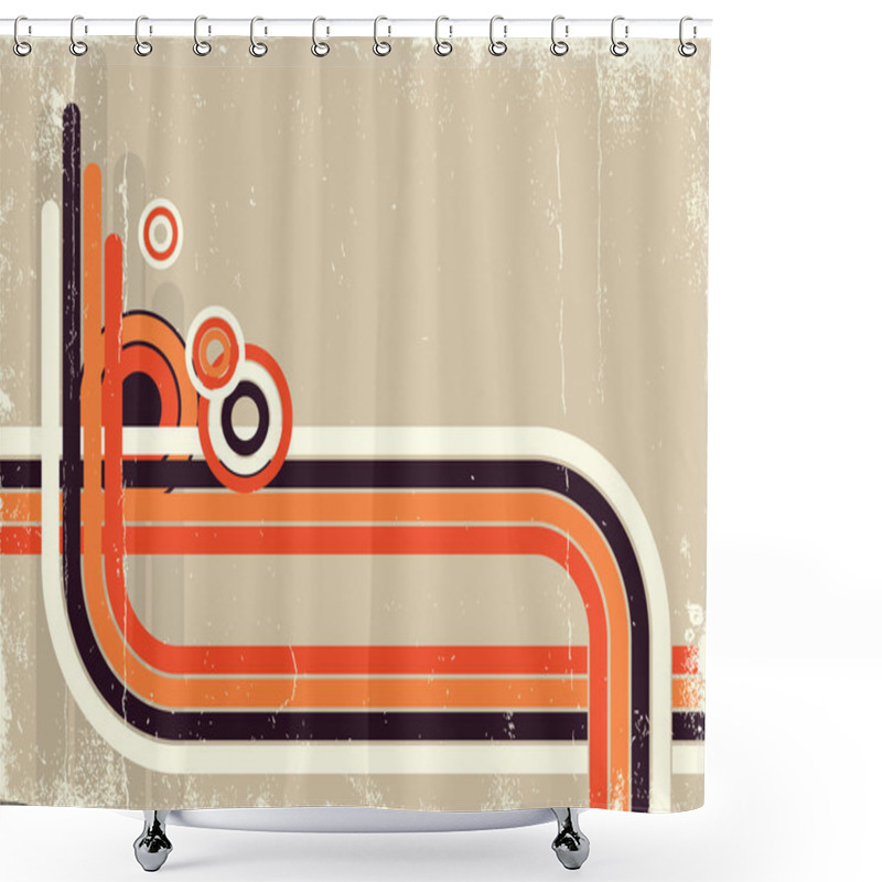 Personality  Retro Abstract Background For Design On Old Paper Texture Shower Curtains