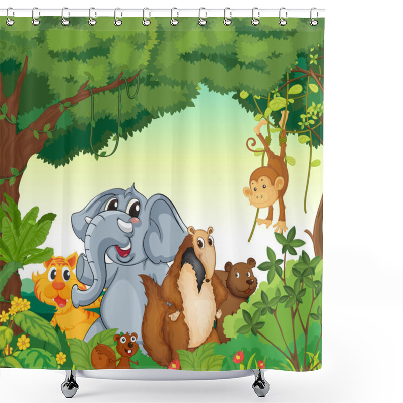 Personality  Various Animals Shower Curtains