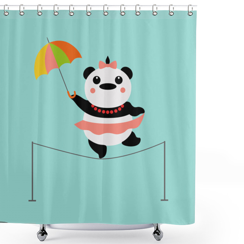 Personality  Panda Acrobat Shower Curtains